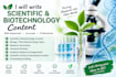 write scientific and biotechnology content