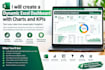 create a dynamic excel dashboard with charts and kpis
