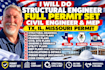 structural engineer full permit set civil engineer mep tx, il, missouri permit