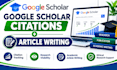 increase google scholar citation visibility and optimize your research profile