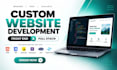 build custom website development as frontend, backend developer