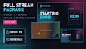 design a matching stream overlay package, no ai art