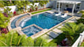 create pool landscape design, residential landscape and 3d site plan rendering