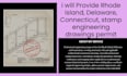 provide rhode island, delaware, connecticut, stamp engineering drawings permit