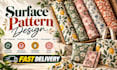 design seamless surface patterns for textiles, fabric and products
