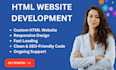 design and develop a professional responsive HTML website