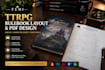 format ttrpg rulebook layout dnd 5e book and character sheet pdf