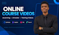 create online course video course elearning video with synthesia heygen fliki ai
