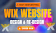 build wix website, design redesign wix website website development, wix studio