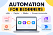 create a beginner guide to n8n zapier make and power automate