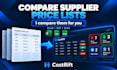 compare multiple supplier quotes and identify the best prices