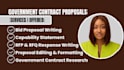 write government contract bid proposals, rfp, rfq responses,capability statement