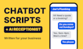 write ai chatbot scripts faq answers and ai receptionist call scripts