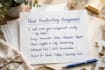 write neat handwritten assignments and notes in english and telugu