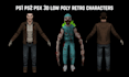 create ps1 ps2 psx n64 retro low poly 3d character model rig animation