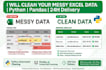clean your messy excel and csv files using python pandas in 24 hours