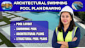 be architectural swimming pool plan permit  drawing with design