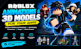 create custom roblox animations and 3d models for your game