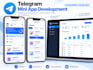 develop a telegram mini app with a responsive admin dashboard