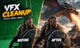 do vfx cleanup, object removal, wire removal and screen replacement