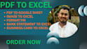 pdf to excel conversion, data entry specialist