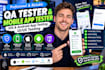qa tester, mobile app tester, ios and android app testing, flutter app testing