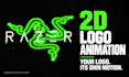 create custom 2d logo animation with sound design