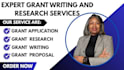 do grant application, grant writing, grant proposal and grant research