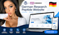 build a german research peptide website with woocommerce
