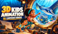 3d kids animation and 2d cartoon animation