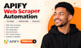 build apify automation for web scraper, browser automation and data extraction