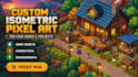create isometric pixel art, retro 2d games assets and sprites
