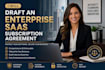 draft an enterprise saas subscription agreement for your software