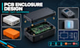 design 3d pcb enclosure, 3d printable iot electronics case for injection molding
