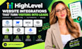integrate gohighlevel wordpress, webflow, wix, squarespace, shopify, unbounce