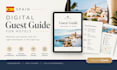 create a canva digital guest guide with maps and information for spanish