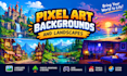 draw you professional pixel art scene and background