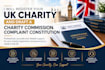 register your UK charity and draft a  charity commission complaint constitution