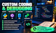 write custom scripts and fix code in python and c sharp