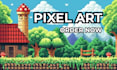 create an isometric pixel art environment, assets, map, and pixel background