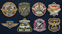 design professional aviation, airplane logo badge patch