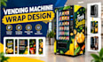 design a professional vending machine wrap