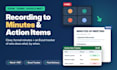 write meeting minutes from zoom or teams recordings with action item tracker