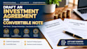 draft an investment agreement and convertible note