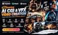 create ai cgi ads, cinematic ai videos and vfx
