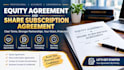 write an equity agreement and share subscription agreement