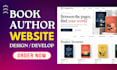 design or develop a professional wix author website for book authors
