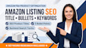 research, write amazon fba SEO listing title, bullet points, backend keywords
