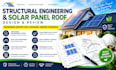 provide a structural engineer letter drawing engineering stamp, solar panel roof