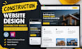 design construction website contractor website with wordpress elementor